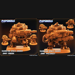 3D Printed Papsikels Cyberpunk Rambutan Space Loader Set - 28mm 32mm (Online Only)