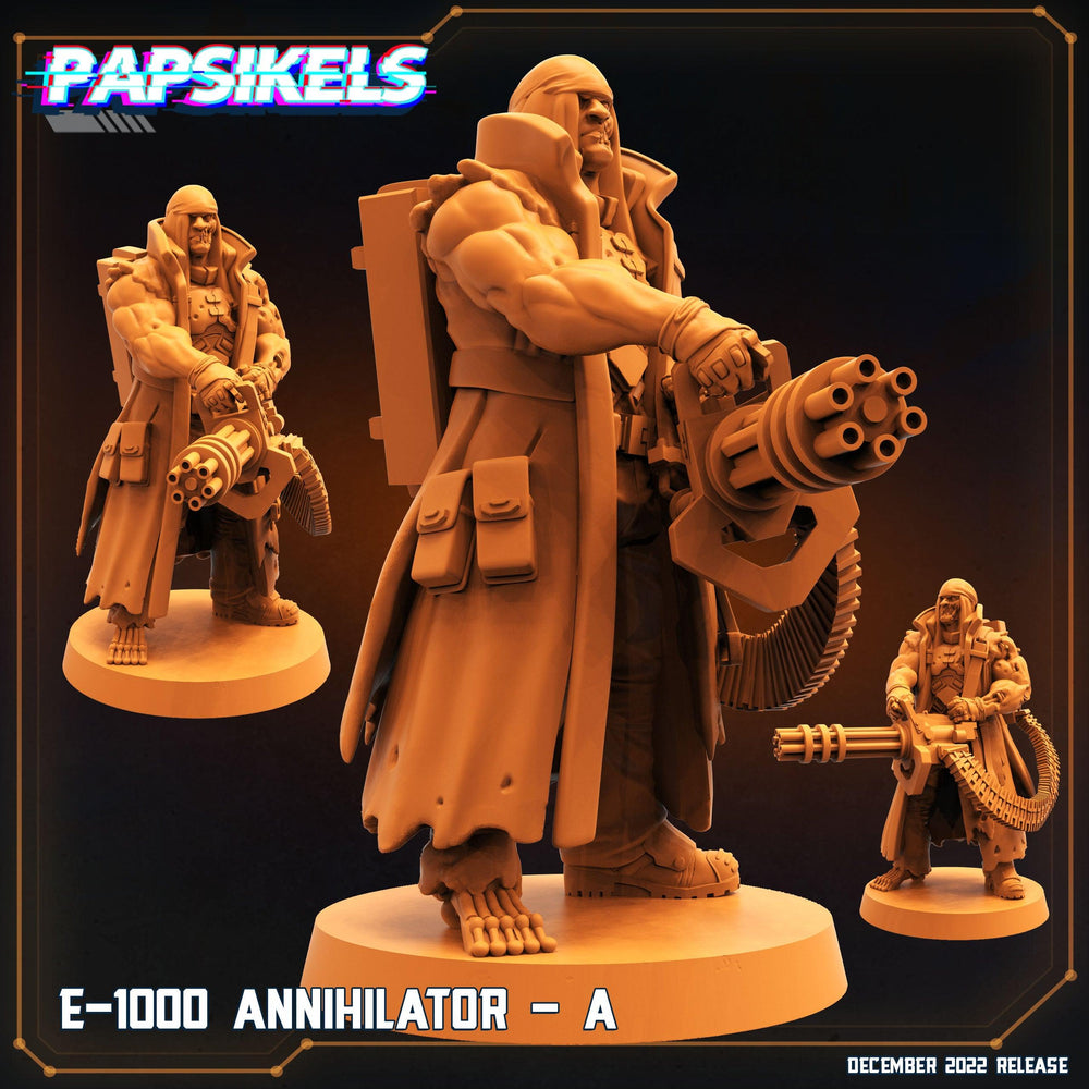 3D Printed Papsikels Cyberpunk Sci-Fi E-1000 Annihilator Set - 28mm 32mm (Online Only)