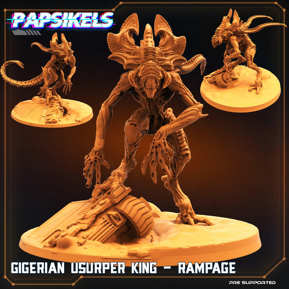 3D Printed Papsikels Cyberpunk Sci-Fi Gigerian Royal Usurper King - 28mm 32mm (Online Only)