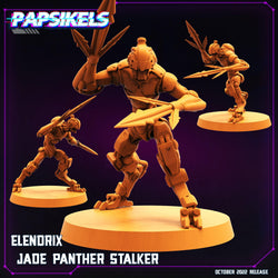 3D Printed Papsikels Cyberpunk Sci-Fi Jade Panther Stalker Set - 28mm 32mm (Online Only)