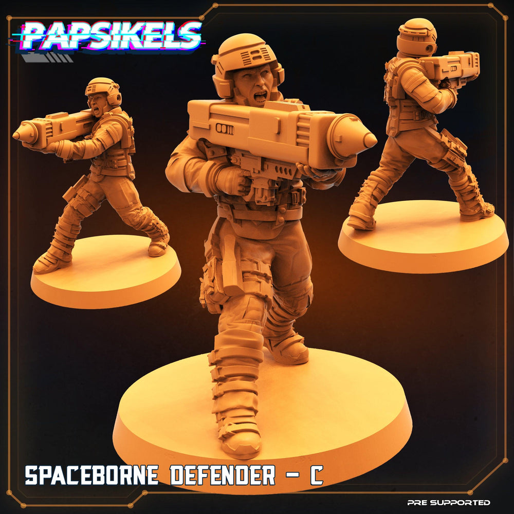 3D Printed Papsikels Cyberpunk Sci-Fi Spaceborne Defender Set - 28mm 32mm (Online Only)
