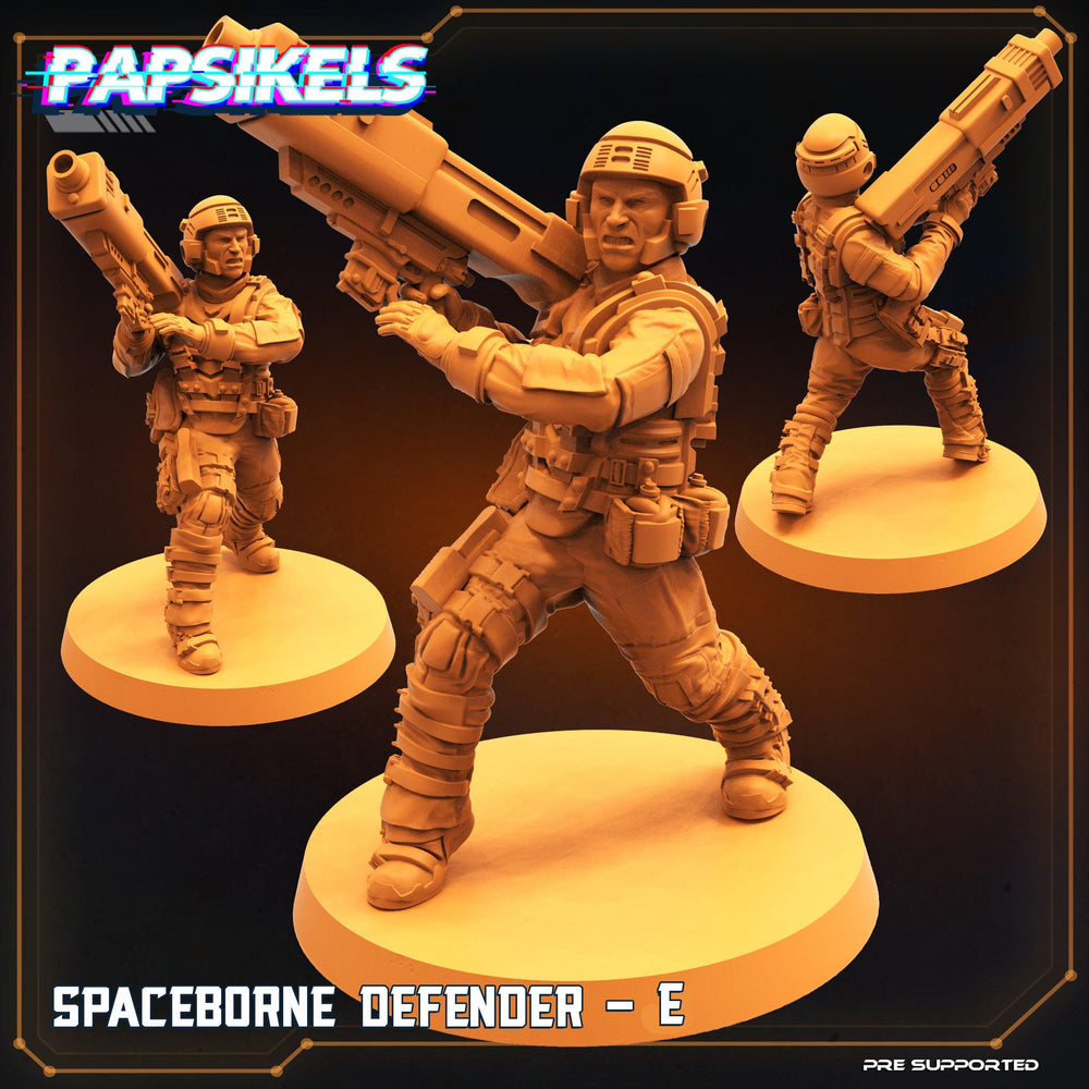 3D Printed Papsikels Cyberpunk Sci-Fi Spaceborne Defender Set - 28mm 32mm (Online Only)