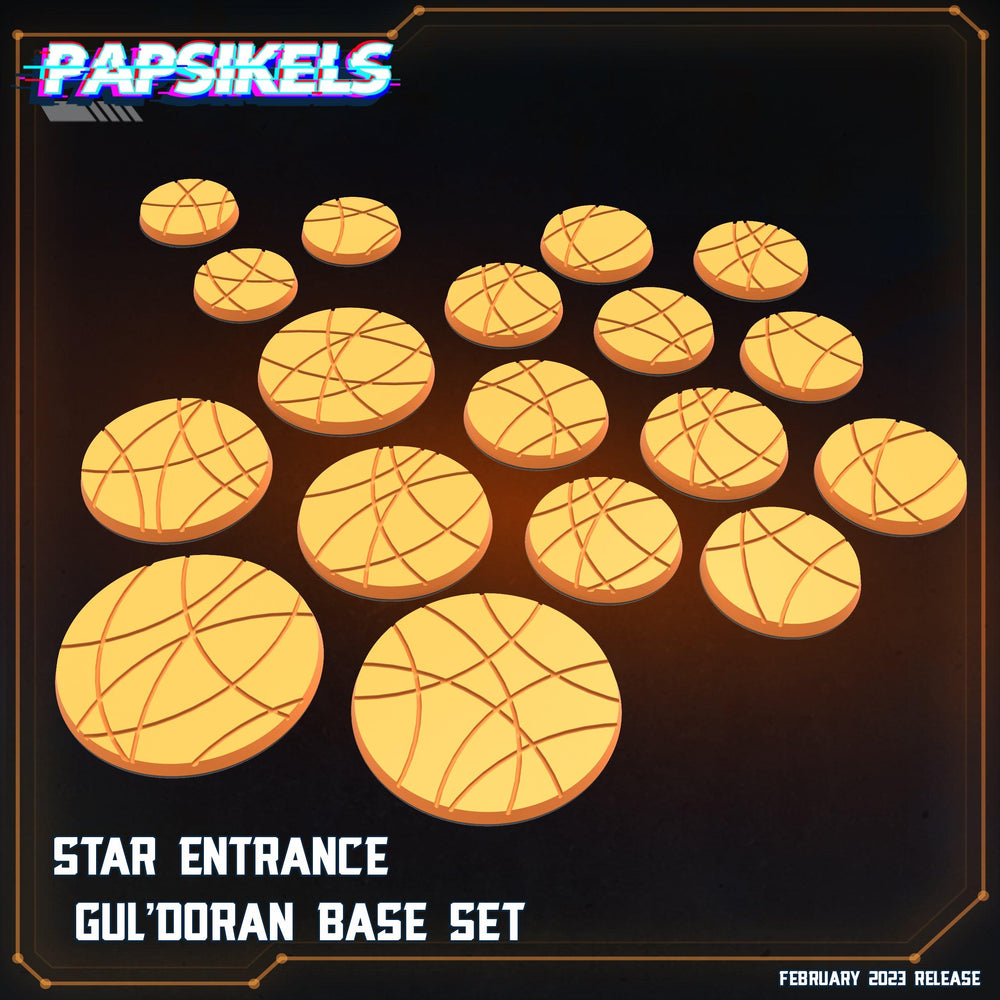 3D Printed Papsikels Cyberpunk  Sci-Fi - Star Entrance Gul'doran Base Set - 28mm 32mm (Online Only)