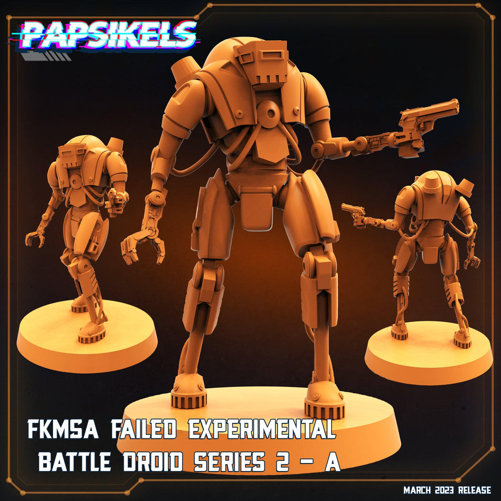 3D Printed Papsikels - Fkmsa Failed Experimental Battle Droid Set - 28mm 32mm (Online Only)