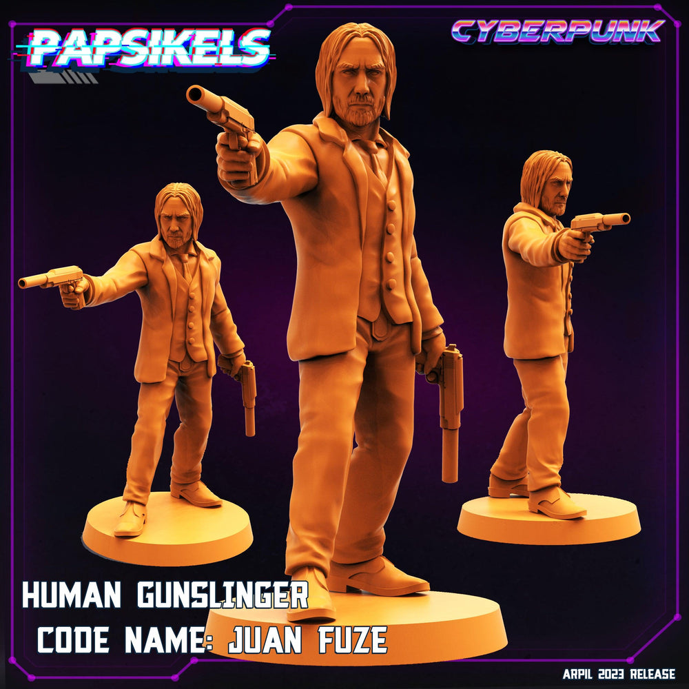 3D Printed Papsikels - Human Gunslinger Set - 28mm 32mm (Online Only)