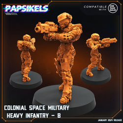 3D Printed Papsikels Human Offence Force Armored Troopers Set Dropship Troopers 28mm 32mm (Online Only)