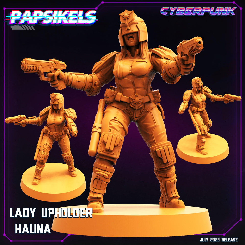 3D Printed Papsikels July 2023 - Cyberpunk Lady Upholder Set 28mm 32mm (Online Only)