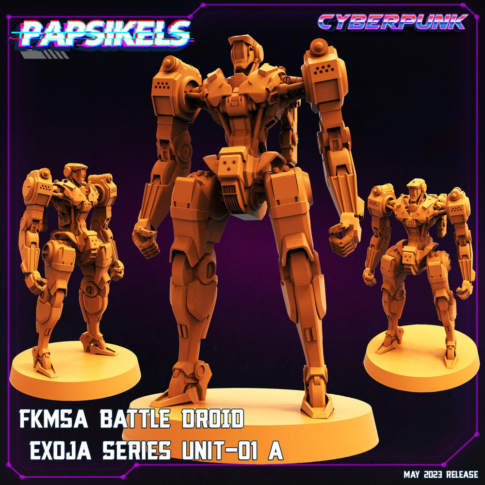 3D Printed Papsikels May 2023 Cyberpunk Fkmsa Battle Droid Set 28mm 32mm (Online Only)