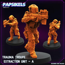 3D Printed Papsikels Trauma Troupe Extraction Unit Set January 2024 Cyberpunk 28mm 32mm (Online Only)