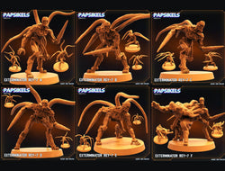 3D Printed Papsikels Xenowars Genesis Exterminator Ret 7 Set 28mm 32mm (Online Only)