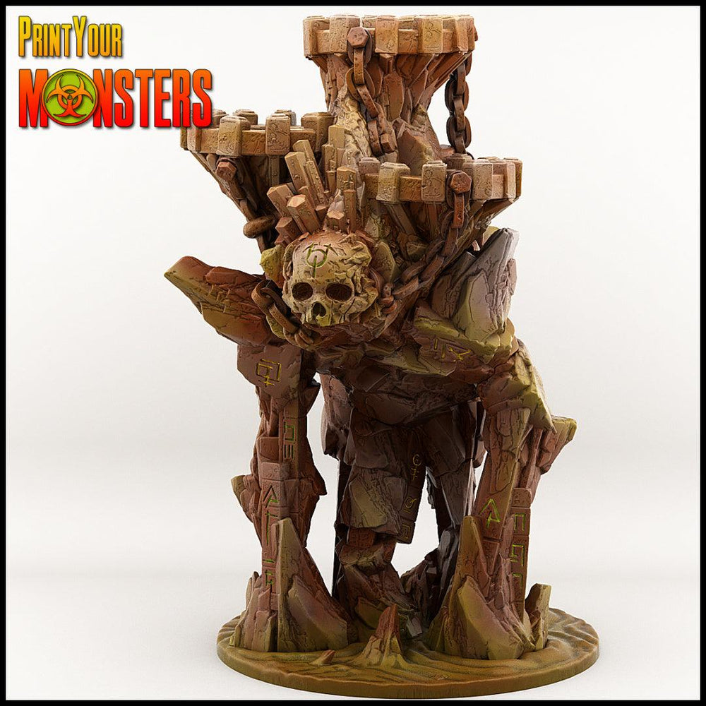 3D Printed Print your Monster Golem 28 32mm D&D (Online Only)