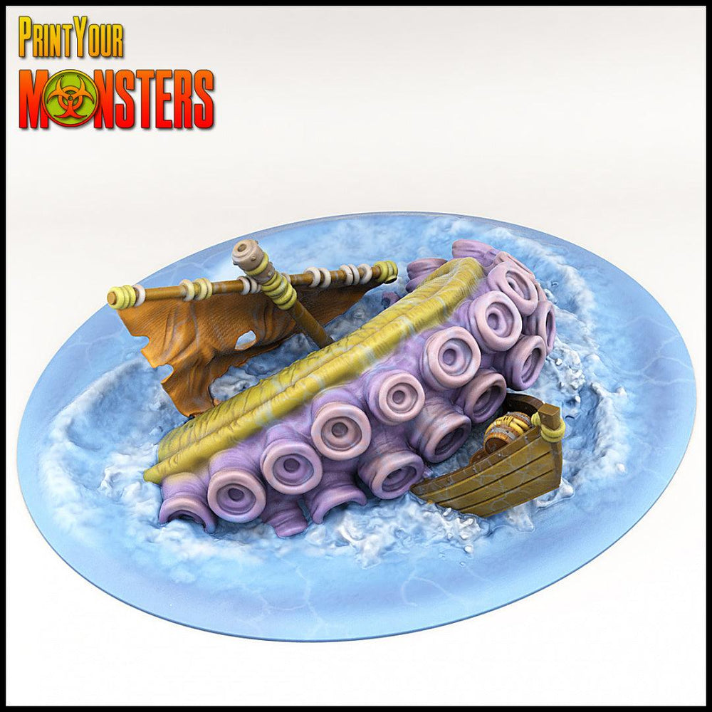3D Printed Print your Monster Kraken Boat Sinking Crash 28 32mm D&D (Online Only)