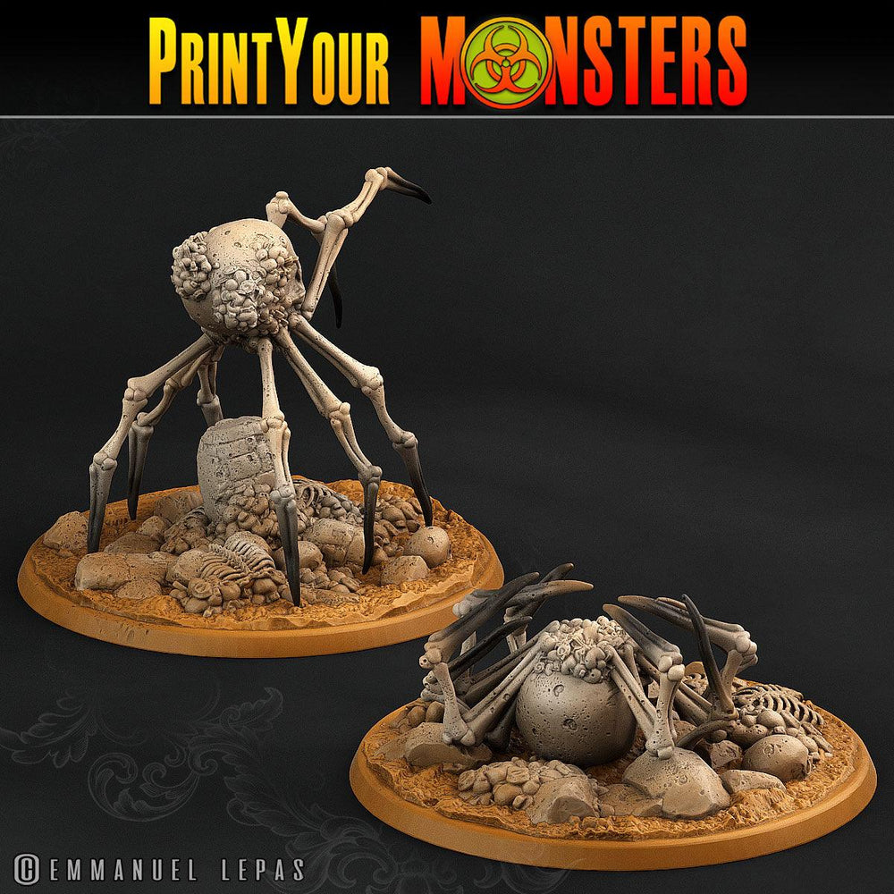 3D Printed Print Your Monsters 2 Bones Spiders Land of Bones Set 28mm - 32mm D&D Wargaming (Online Only)