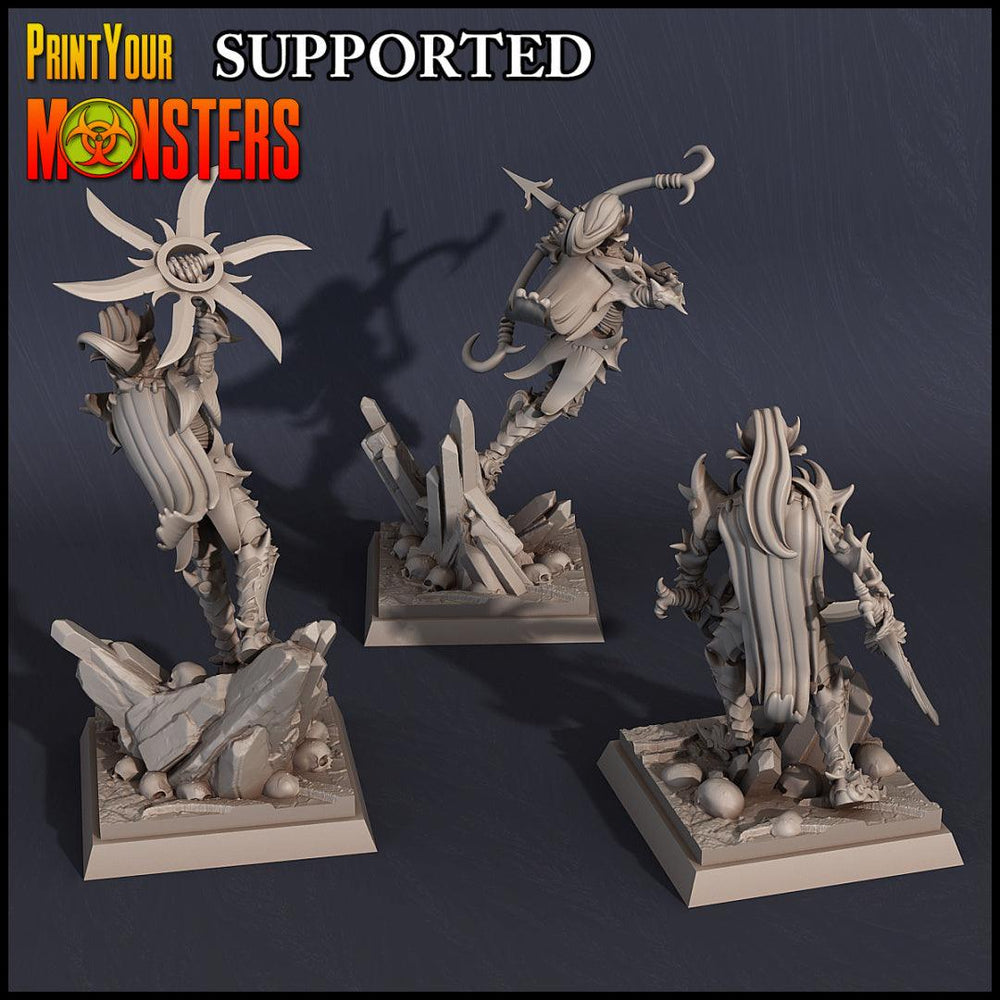 3D Printed Print Your Monsters Dark Elves Heroes Set 28mm - 32mm D&D Wargaming (Online Only)