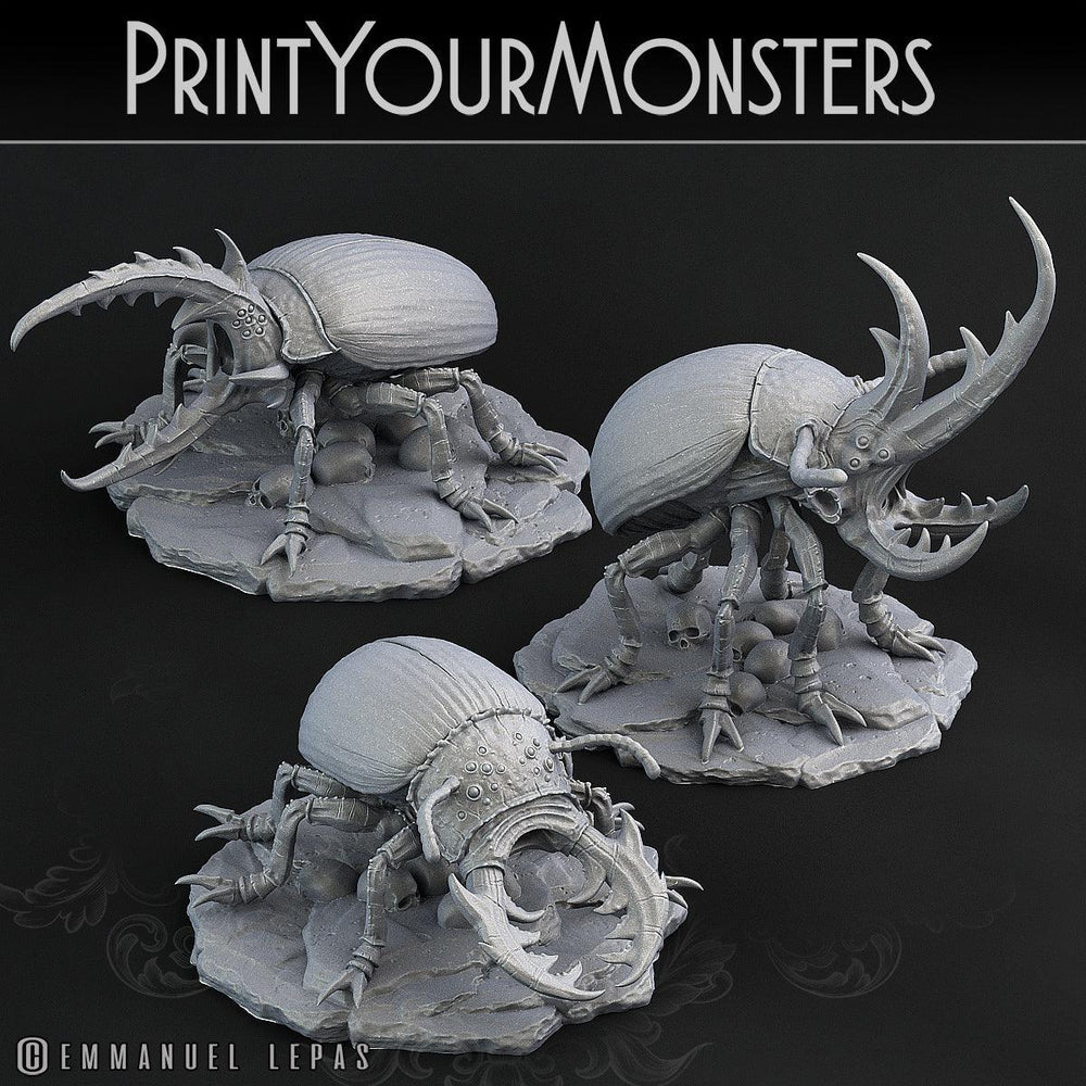 3D Printed Print Your Monsters Giant Beetles Total Insects 28mm - 32mm D&D Wargaming (Online Only)