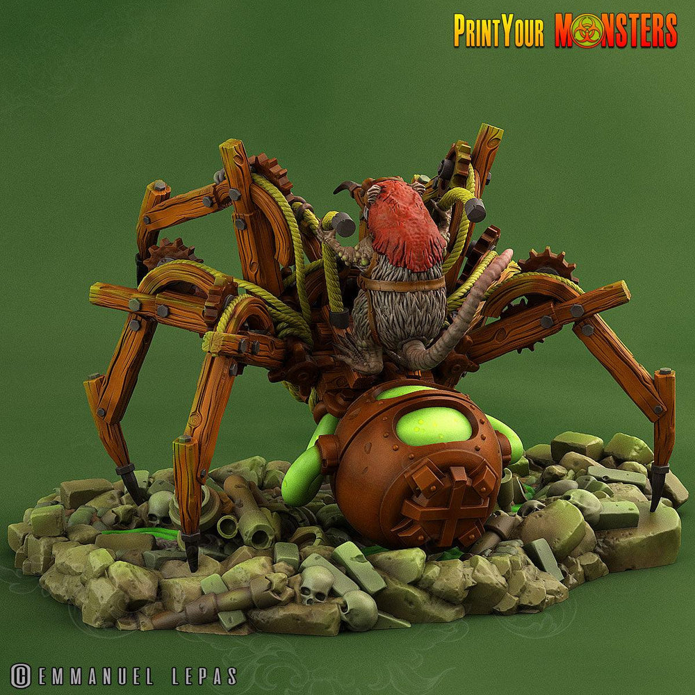 3D Printed Print Your Monsters Giant Mechanic Spiders and Riders The Toxic Rats Domination Set 28mm - 32mm D&D Wargaming (Online Only)