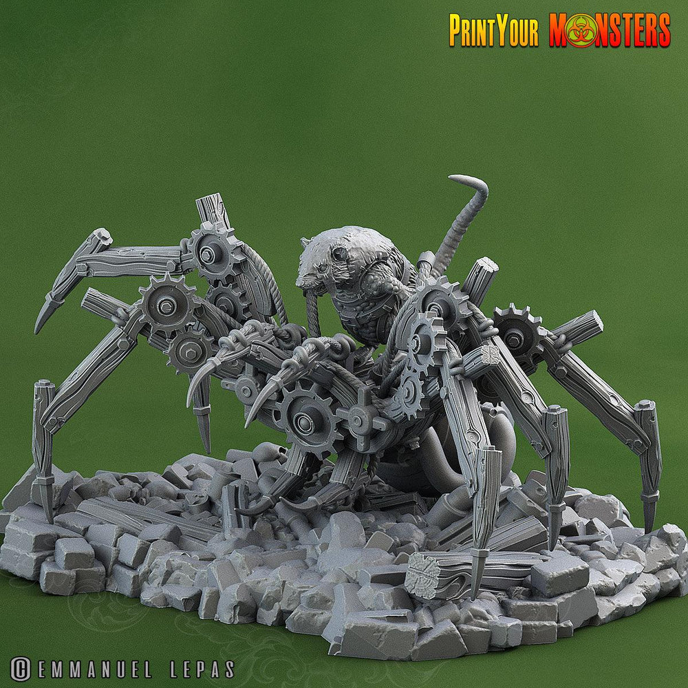 3D Printed Print Your Monsters Giant Mechanic Spiders and Riders The Toxic Rats Domination Set 28mm - 32mm D&D Wargaming (Online Only)