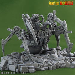 3D Printed Print Your Monsters Giant Mechanic Spiders and Riders The Toxic Rats Domination Set 28mm - 32mm D&D Wargaming (Online Only)