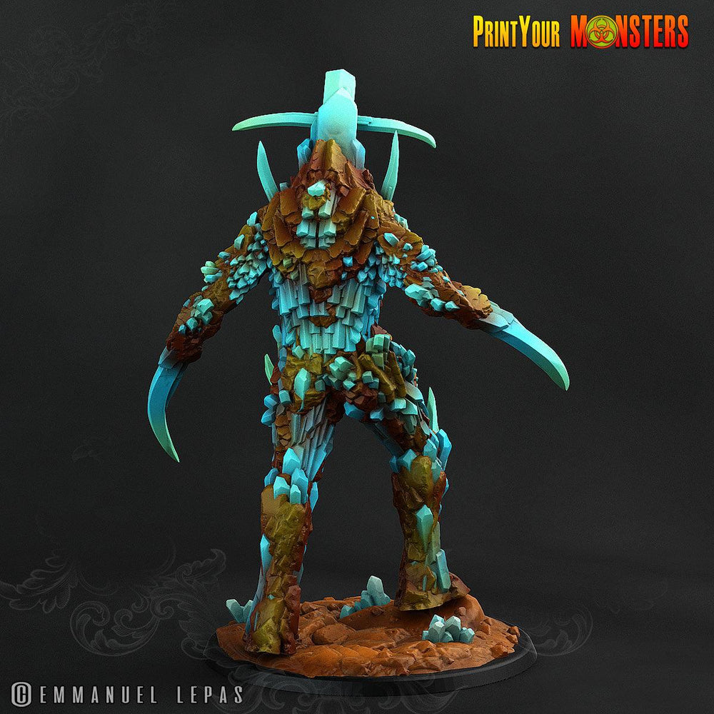 3D Printed Print Your Monsters Giant Sapphire Guardians Legendary Crystal Monsters 28mm - 32mm D&D Wargaming (Online Only)
