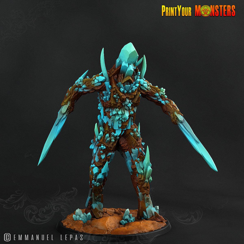 3D Printed Print Your Monsters Giant Sapphire Guardians Legendary Crystal Monsters 28mm - 32mm D&D Wargaming (Online Only)