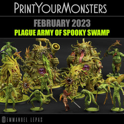 3D Printed Print Your Monsters Great Plague Bringer Giant Plague Demon Plague Army Of Spooky Swamp Set 28mm - 32mm D&D Wargaming (Online Only)