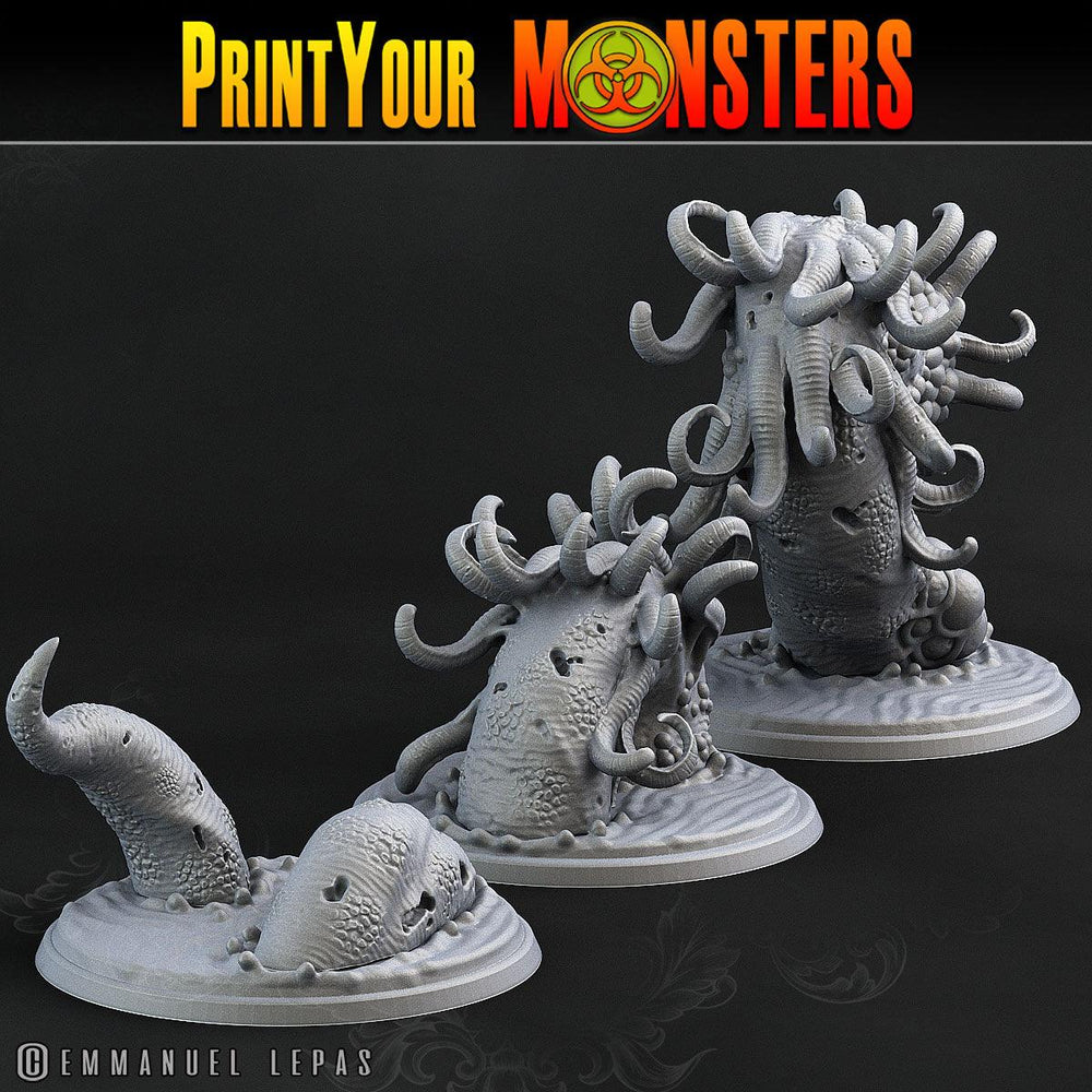 3D Printed Print Your Monsters Horrific Plague Worm Plague Army Of Spooky Swamp Set 28mm - 32mm D&D Wargaming (Online Only)