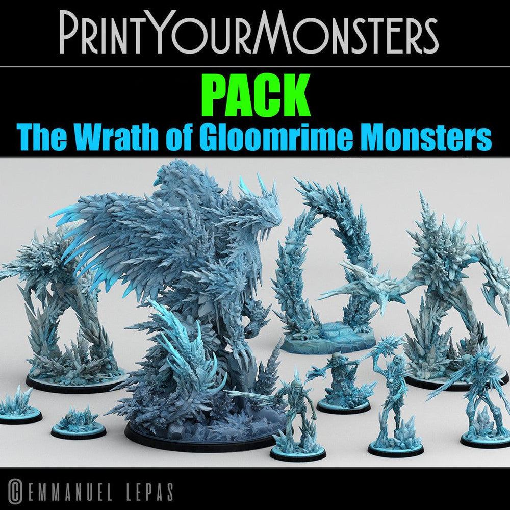 3D Printed Print Your Monsters Ice Portal The Wrath of Gloomrime Monsters Part I Set 28mm - 32mm D&D Wargaming (Online Only)