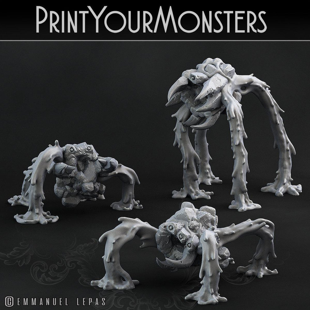 3D Printed Print Your Monsters Infernal Magma Spiders 28mm - 32mm D&D Wargaming (Online Only)