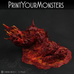 3D Printed Print Your Monsters Lava Worm Total Worms 2 Set 28mm - 32mm D&D Wargaming (Online Only)