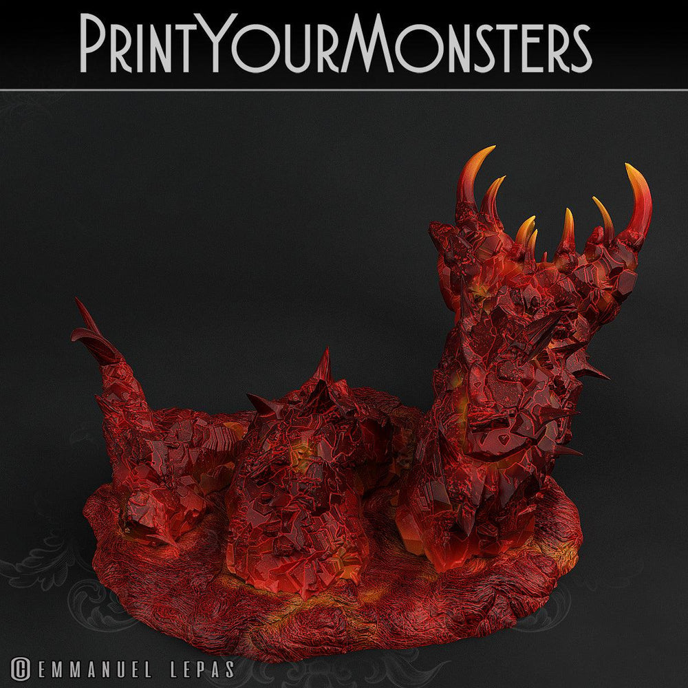 3D Printed Print Your Monsters Lava Worm Total Worms 2 Set 28mm - 32mm D&D Wargaming (Online Only)
