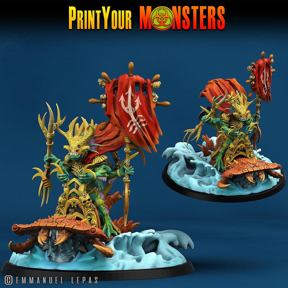 3D Printed Print Your Monsters Mutant Sharks The Searakin Domination Set 28mm - 32mm D&D Wargaming (Online Only)