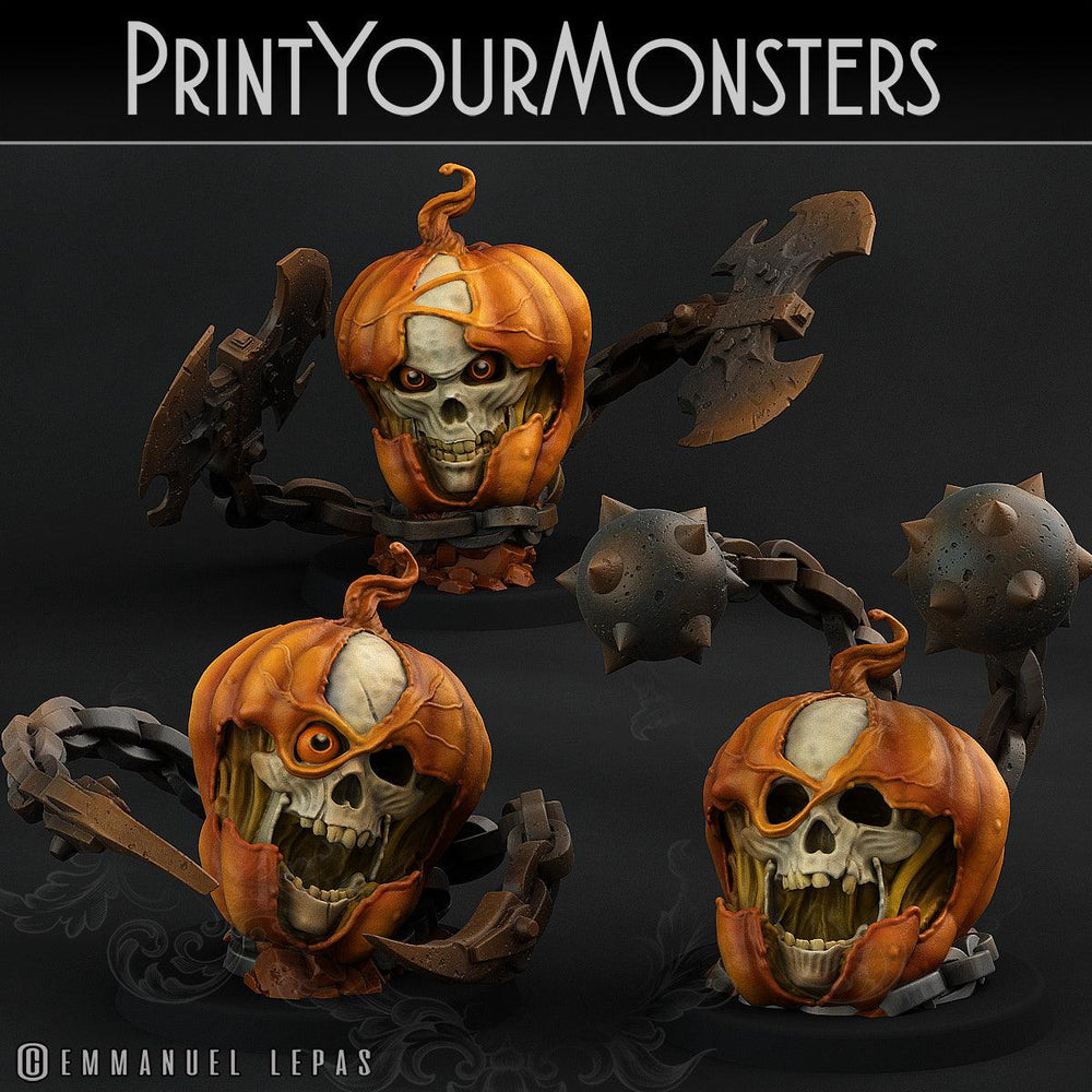 3D Printed Print Your Monsters Pumpkins Attack Pack II Set 28mm - 32mm D&D Wargaming (Online Only)