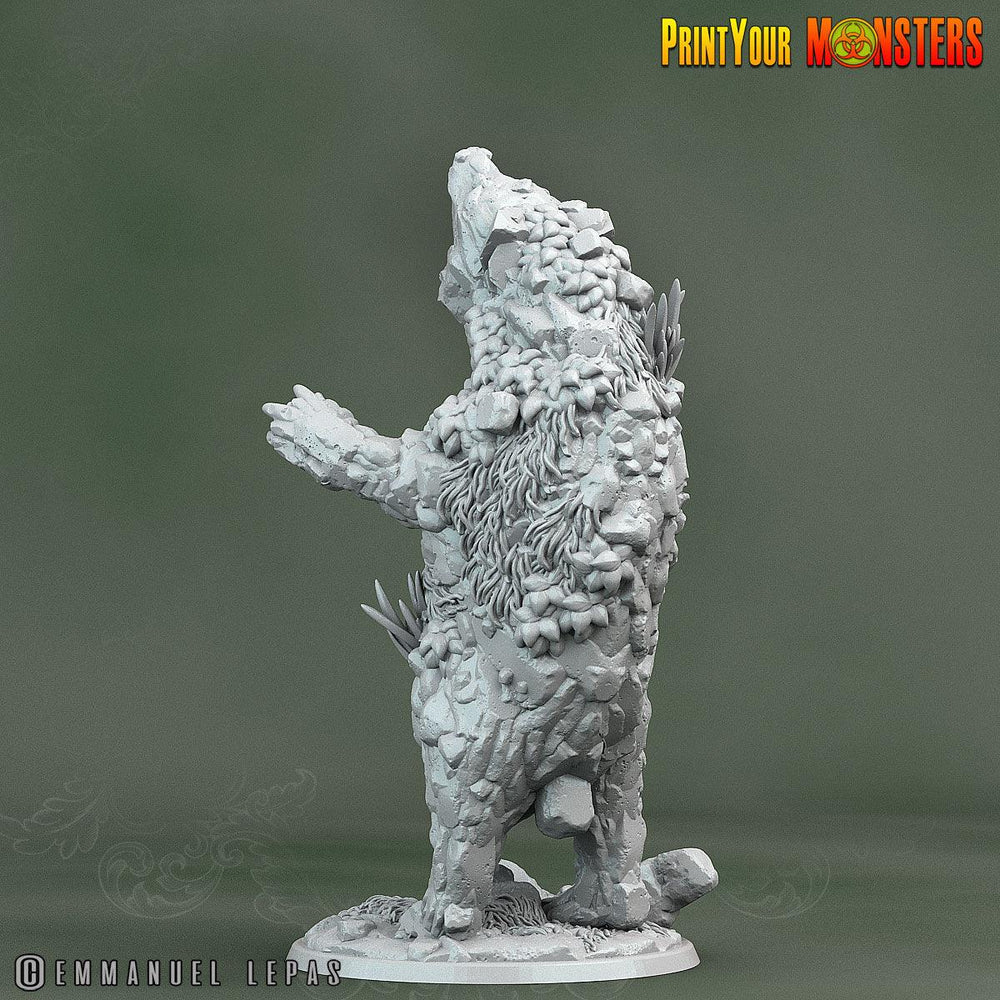 3D Printed Print Your Monsters Rock Bear Rock Monsters From Magic Valley Set 28mm - 32mm D&D Wargaming (Online Only)