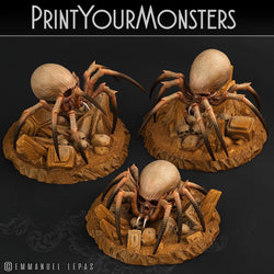 3D Printed Print Your Monsters Skullcap Hermit Spiders 28mm - 32mm D&D Wargaming (Online Only)