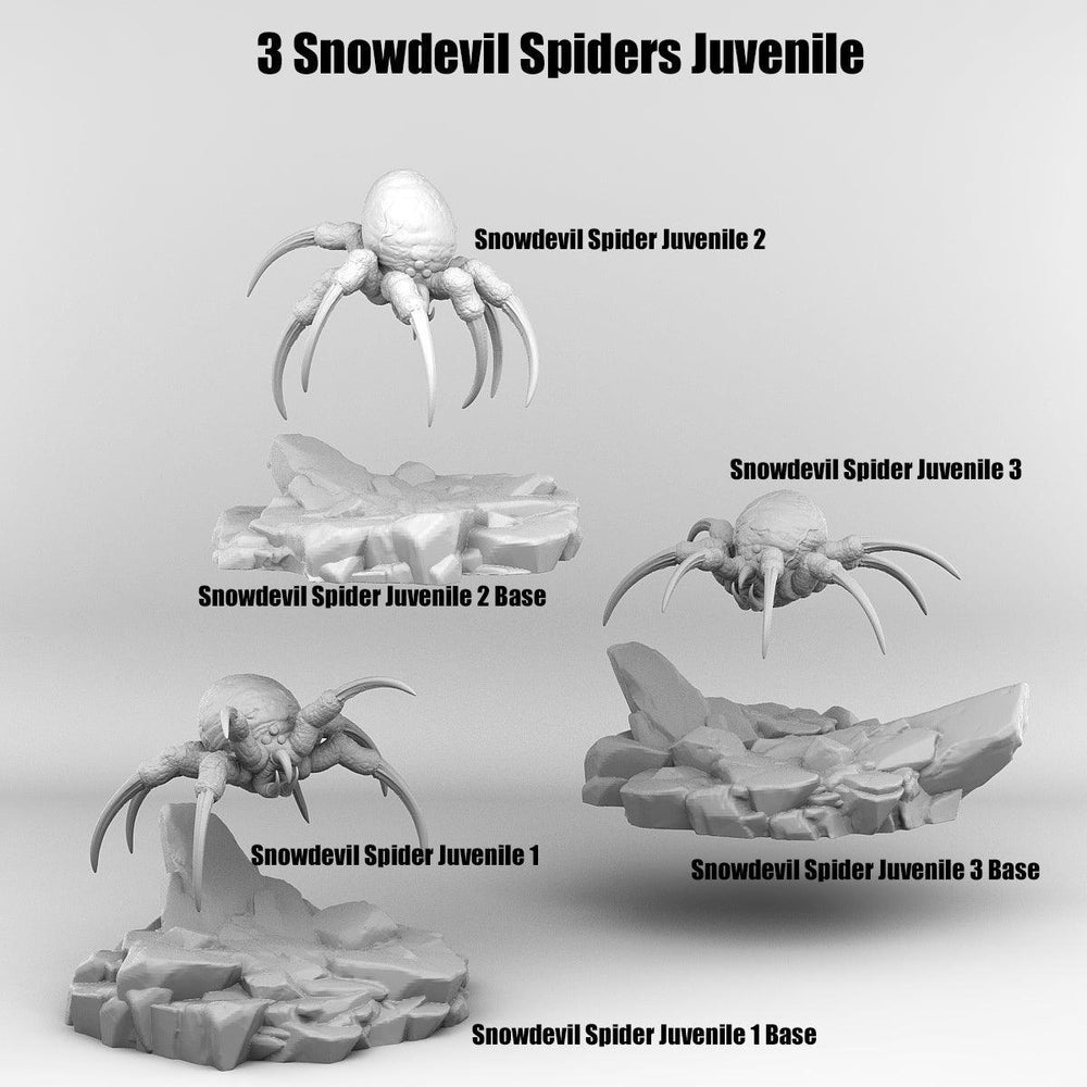 3D Printed Print Your Monsters Snowdevil Spiders Juvenile 28mm - 32mm D&D Wargaming (Online Only)