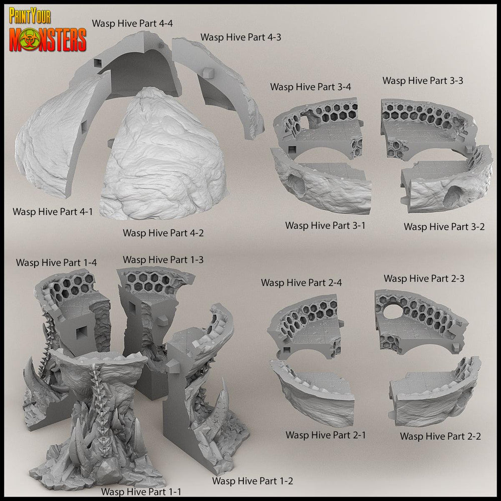 3D Printed Print Your Monsters The Infernal Hive Full Set 28mm - 32mm D&D Wargaming (Online Only)