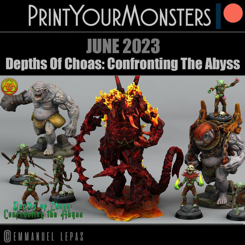 3D Printed Print Your Monsters Trolls Depths Of Choas Confronting The Abyss 28mm - 32mm D&D Wargaming (Online Only)