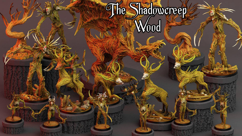 3D Printed Print Your Monsters Undead Treants The Shadowcreep Wood Set 28mm - 32mm D&D Wargaming (Online Only)