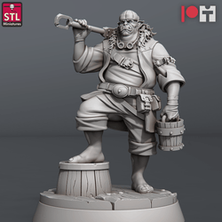 3D Printed STL Miniatures Airship Crew Set 28 - 32mm War Gaming D&D (Online Only)