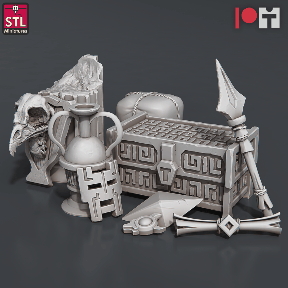 3D Printed STL Miniatures Airship Crew Set 28 - 32mm War Gaming D&D (Online Only)