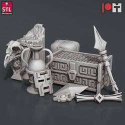 3D Printed STL Miniatures Airship Crew Set 28 - 32mm War Gaming D&D (Online Only)