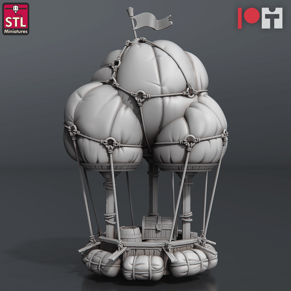 3D Printed STL Miniatures Airship Crew Set 28 - 32mm War Gaming D&D (Online Only)