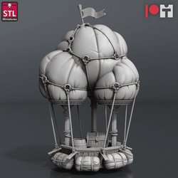 3D Printed STL Miniatures Airship Crew Set 28 - 32mm War Gaming D&D (Online Only)