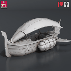 3D Printed STL Miniatures Airship Crew Set 28 - 32mm War Gaming D&D (Online Only)