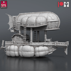 3D Printed STL Miniatures Airship Crew Set 28 - 32mm War Gaming D&D (Online Only)