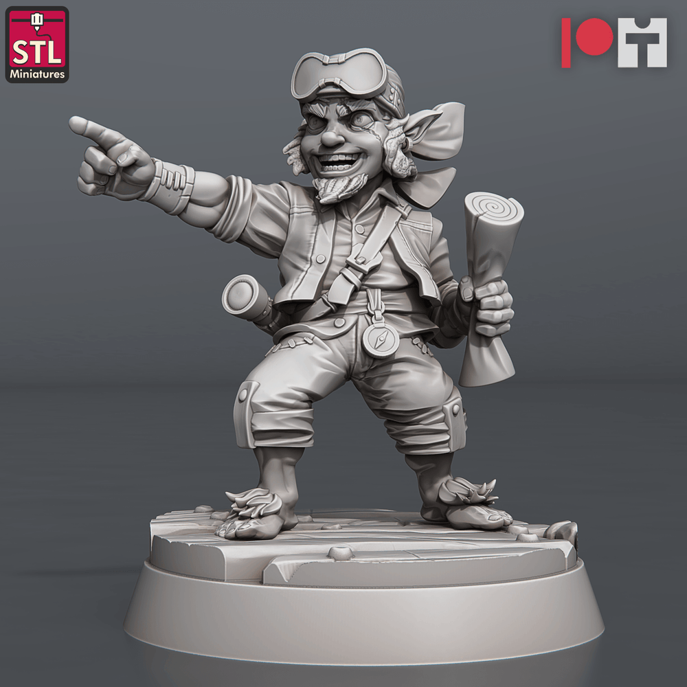 3D Printed STL Miniatures Airship Crew Set 28 - 32mm War Gaming D&D (Online Only)