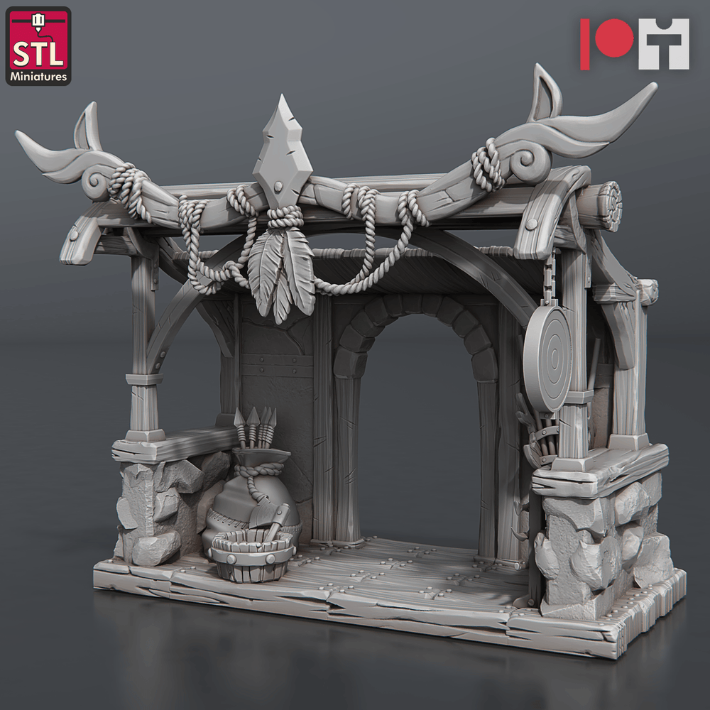 3D Printed STL Miniatures Arrows And Bow Maker Set 28 - 32mm War Gaming D&D (Online Only)