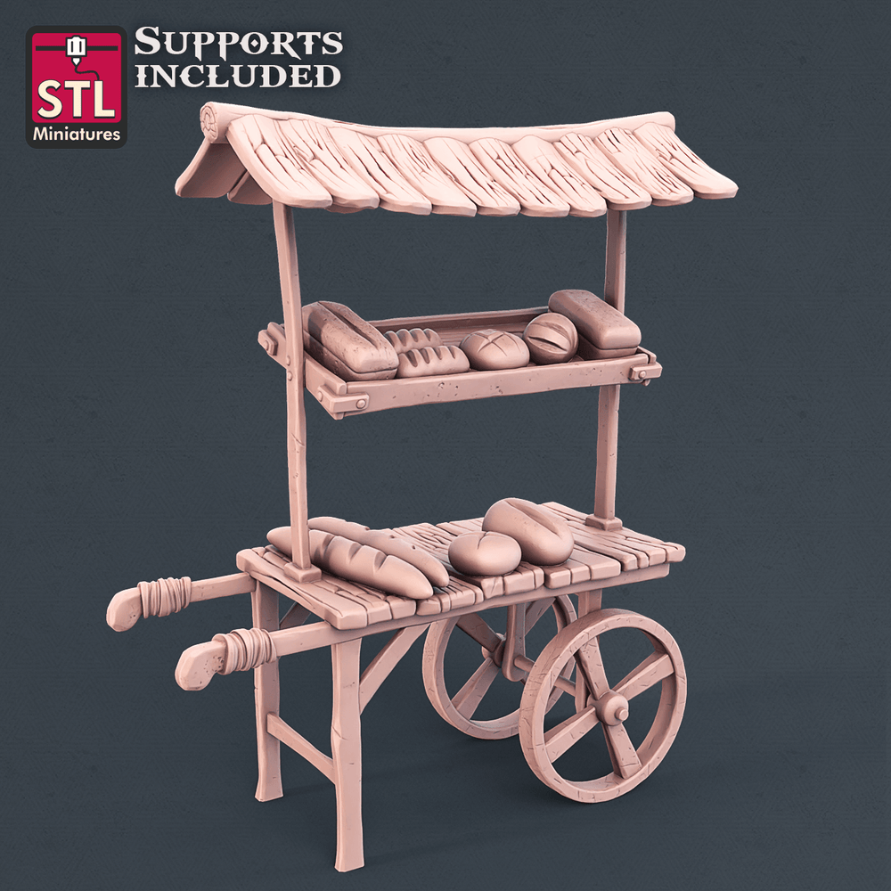 3D Printed STL Miniatures Baker Set 28mm - 32mm War Gaming D&D (Online Only)