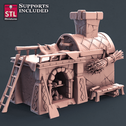 3D Printed STL Miniatures Baker Set 28mm - 32mm War Gaming D&D (Online Only)