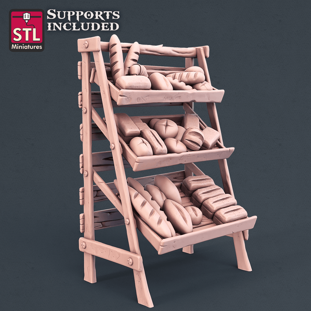3D Printed STL Miniatures Baker Set 28mm - 32mm War Gaming D&D (Online Only)
